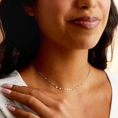 14kt Yellow Gold Mirror-Link Adjustable Necklace