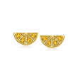 .20 ct. t.w. Citrine Orange Slice Stud Earrings in 14kt Yellow Gold