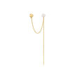 4-4.5mm Cultured Pearl Double-Piercing Single Stud and Drop Earring in 14kt Yellow Gold
