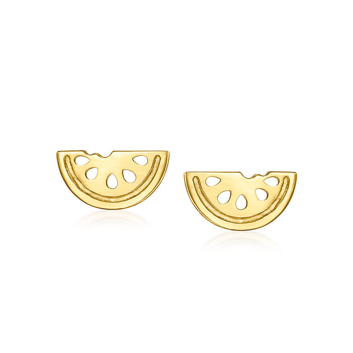 14kt Yellow Gold Watermelon Earrings