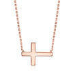 14kt Rose Gold Cross Necklace